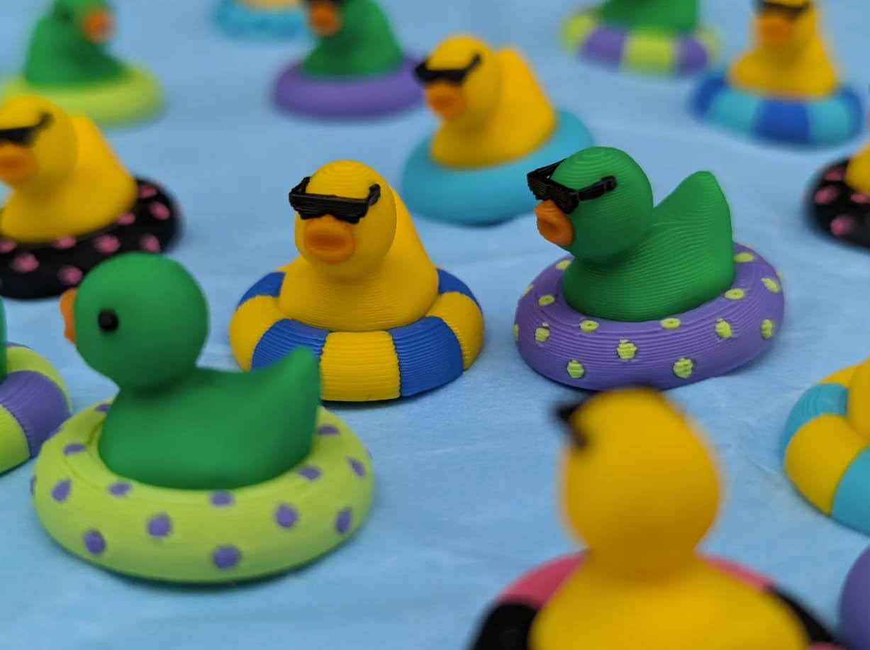 3d printed tiny rubber ducks